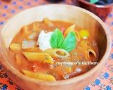 ワンポットパスタ！ペンネのトマトスープ作り方5写真