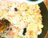 ♥焼き鮭と卵の醤油風味のチャーハン♥作り方4写真