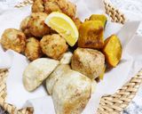 大葉と梅肉の鶏ボール唐揚げ♪作り方10写真