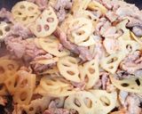 忙しい日にはこれ！豚肉レンコン炒め作り方6写真