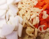 噛み噛み☆根菜たっぷりキムチスープ作り方1写真