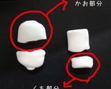 マシュマロで。ドクロとお墓（ハロウィン）作り方2写真
