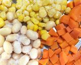 オイル控えめ ツナと大豆のオーロラサラダ作り方2写真