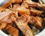 麺つゆで簡単！鶏唐揚げ丼(とり肉弁当風)作り方7写真
