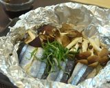 【ヘルシー】秋刀魚ときのこのホイル焼き♪作り方4写真