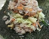 シメジとネギの塩麹炒めのおにぎらず作り方8写真