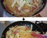 サラミとキャベツ☆１Ｐペペロンチーノ！作り方6写真