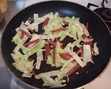 サラミとキャベツ☆１Ｐペペロンチーノ！作り方3写真