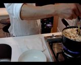 根菜とキノコの味噌汁作り方6写真