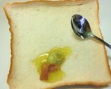 海苔たっぷり♡葱かにかまの梅ﾜｻトースト作り方2写真