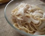 ♪♪ほんのりすみれ色の玉ねぎパスタ♪♪♪作り方2写真