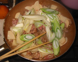 小松菜と豚肉と筍のオイマヨ炒め作り方4写真