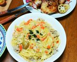 ワンポット◎手抜きなシチューパスタ作り方4写真