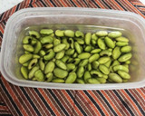 簡単！青大豆と塩昆布の炊き込みご飯作り方1写真