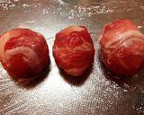 焼肉のタレで簡単！！肉巻きおにぎり☆作り方2写真