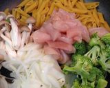 ワンポット！チキンコーンクリームパスタ作り方2写真