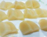 果肉たっぷり❤アガーでピーチゼリー♪作り方1写真