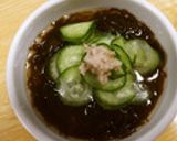 きゅうりと市販のもずく酢の和え物作り方3写真