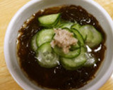 きゅうりと市販のもずく酢の和え物作り方3写真