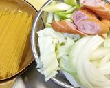 ワンポットパスタ✿明太クリームパスタ♪作り方1写真