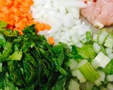 雑穀豆入❤️食べる野菜トマトスープ作り方1写真