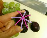 お弁当用にブドウの飾り切り作り方3写真
