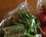 辛くない♥️ひもとうがらしの炒めもの作り方1写真