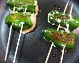 絶品！ピーマンの肉詰め風つくね焼き鳥作り方7写真
