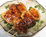 絶品！ピーマンの肉詰め風つくね焼き鳥作り方9写真