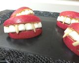 ハロウィンデザート　ドラキュラの怖い歯作り方6写真