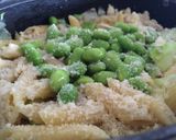 鶏ミンチと枝豆のワンポットパスタ作り方5写真