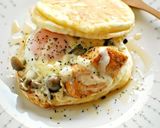 Wとろ～り甘辛味の焼鮭のせ朝食パンケーキ作り方6写真