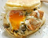 Wとろ～り甘辛味の焼鮭のせ朝食パンケーキ作り方7写真