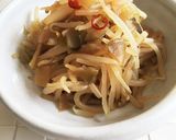 もやしと搾菜のピリ辛煮。おつまみ、お弁当作り方4写真