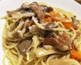 キノコのバーニャカウダパスタ作り方8写真