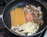きのことシーチキンの和風ワンポットパスタ作り方2写真
