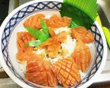 ちょっと見た目お洒落な海鮮親子丼作り方5写真