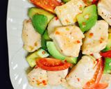 鶏胸肉アボカドトマトの柚子胡椒炒め❤️作り方7写真