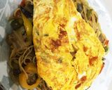 残り野菜でありあわせパスタの夕ごはん作り方1写真