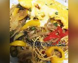 残り野菜でありあわせパスタの夕ごはん作り方2写真