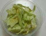 ハムエッグでキャベツ(カレー 味)包み作り方1写真