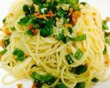 万願寺とうがらしとニンニクのパスタ作り方7写真