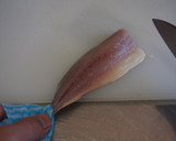 アジの刺身　皮の引き方作り方5写真