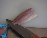 アジの刺身　皮の引き方作り方6写真