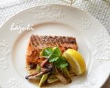 サーモンのソテー*焦がしバター醤油レモン作り方7写真