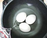 ルール健康フライパンで作る★10分ゆで卵作り方1写真