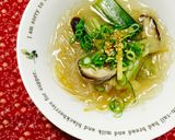 春雨・ねぎ・しいたけの♪中華風スープ作り方4写真
