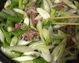 弁当に牛コマと長ネギ炒め〜(o˘◡˘o)作り方10写真