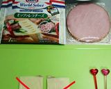 ☆ハム巻きチーズinレーズン＆枝豆☆作り方1写真