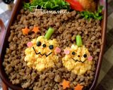 簡単キャラ弁♡そぼろと炒り卵でハロウィン作り方3写真